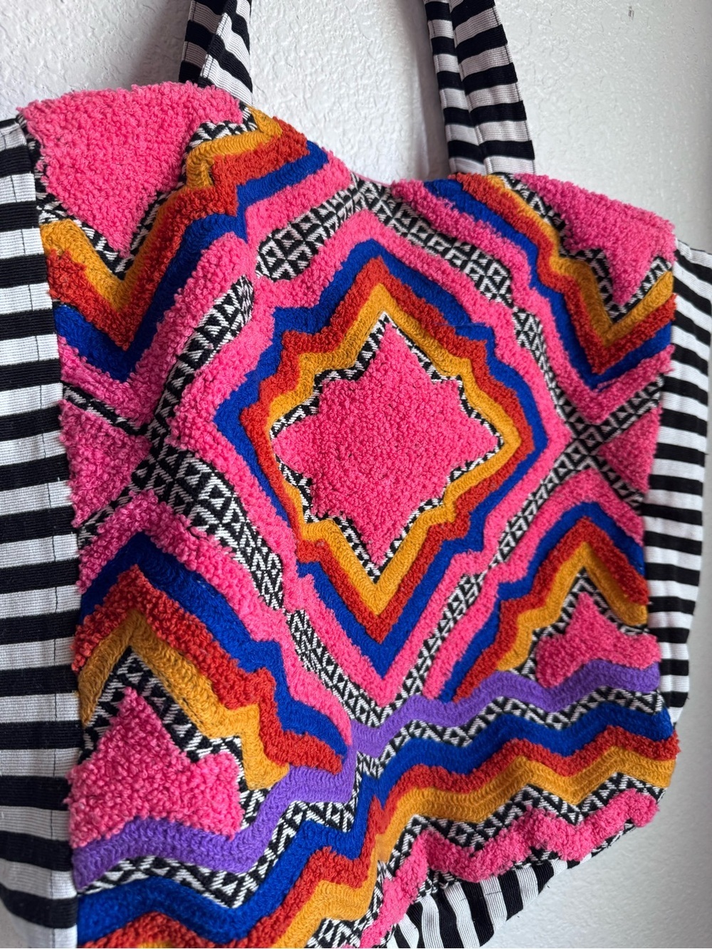 Colorful Geometirc Pattern Tote Bag - Picture 3 of 6